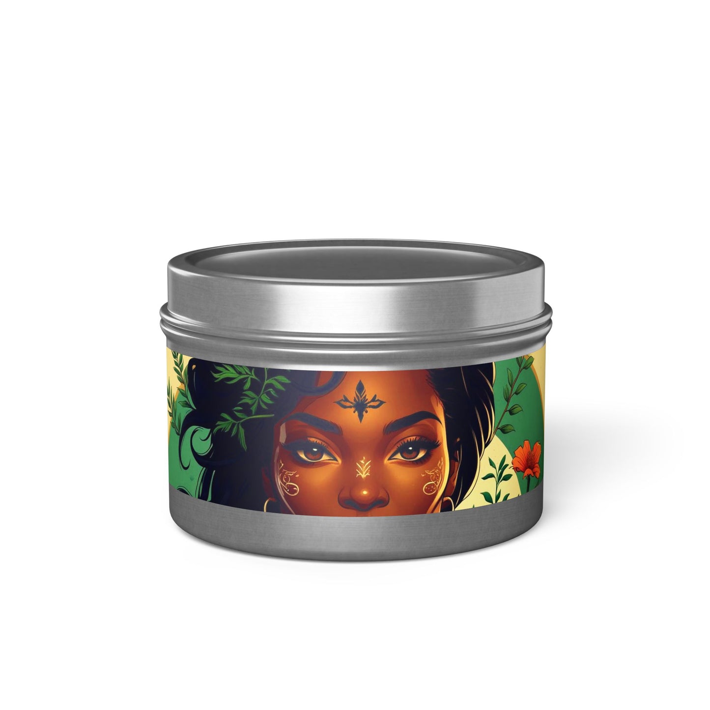 Artistic Tin Candles with Floral Design, Relaxing Home Decor, Gift for Her, Self-Care, Aromatherapy Candles, Birthday Gift