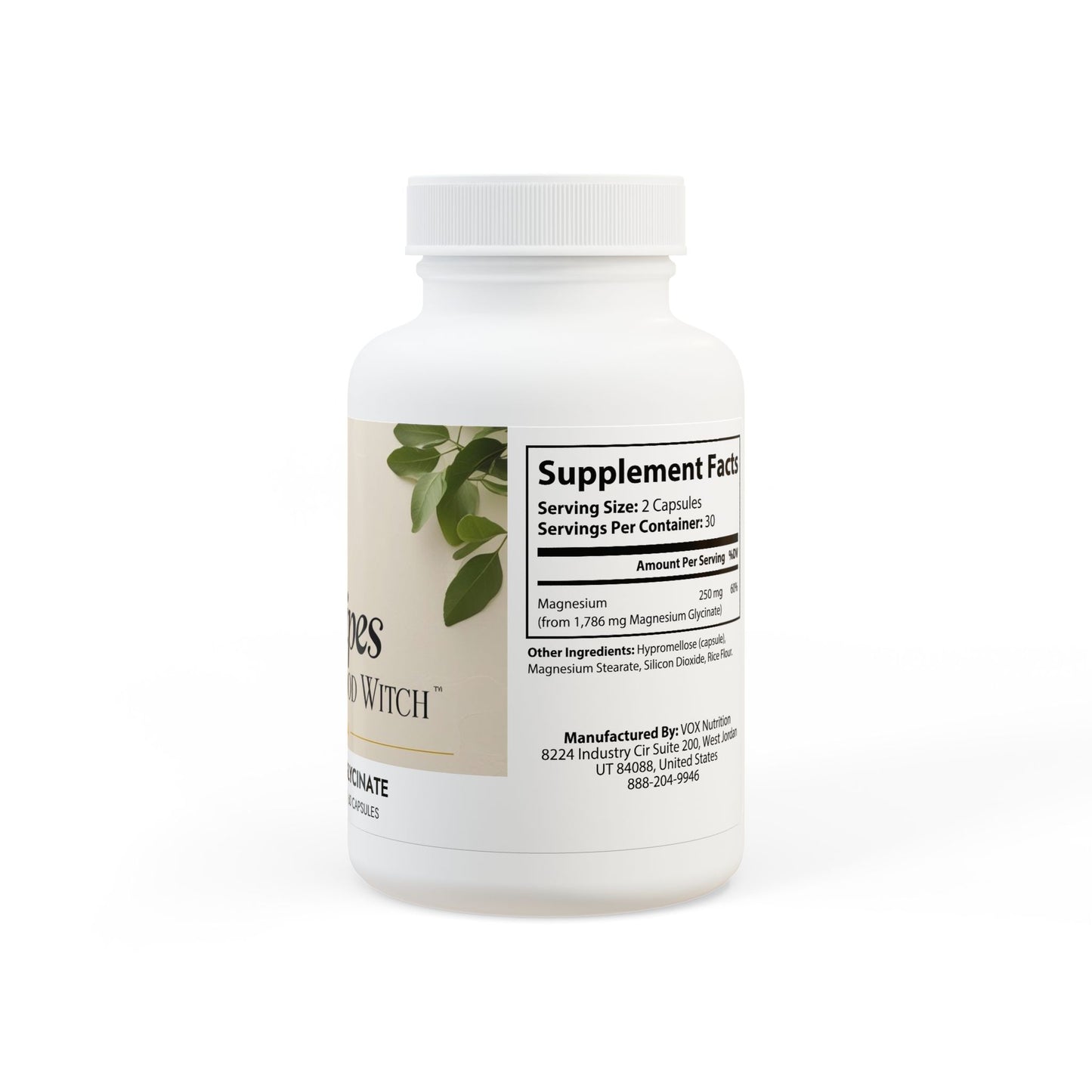 Magnesium Glycinate Supplement (60 Capsules)