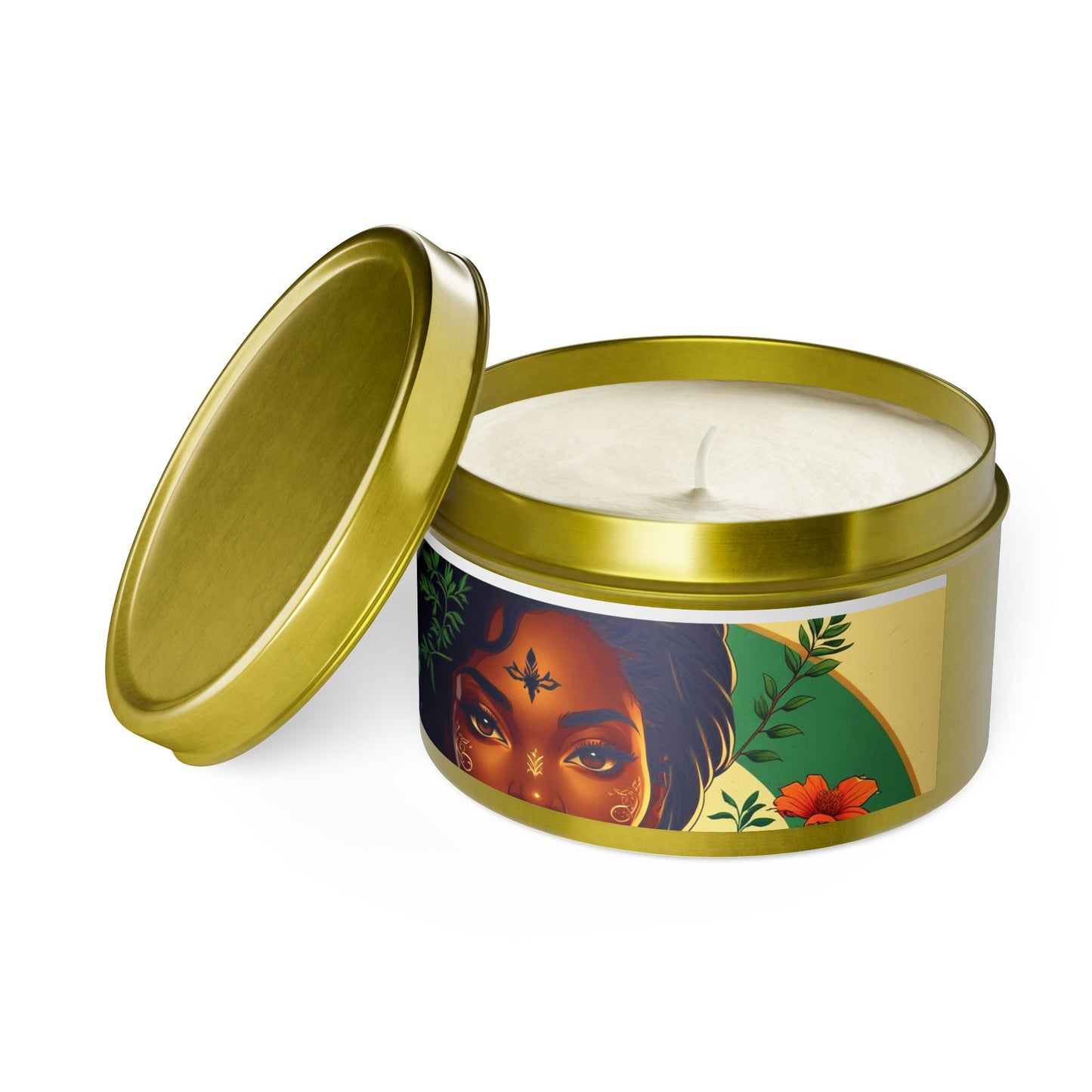 Artistic Tin Candles with Floral Design, Relaxing Home Decor, Gift for Her, Self-Care, Aromatherapy Candles, Birthday Gift