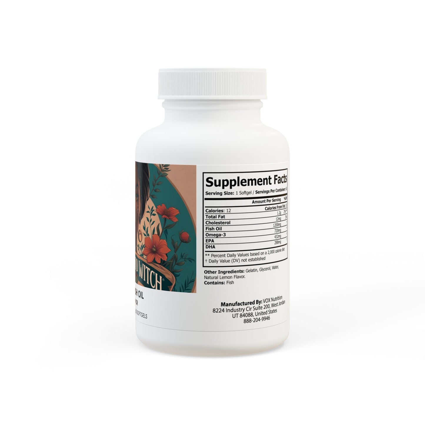 Omega 3 Fish Oil Supplement (60 Softgels)