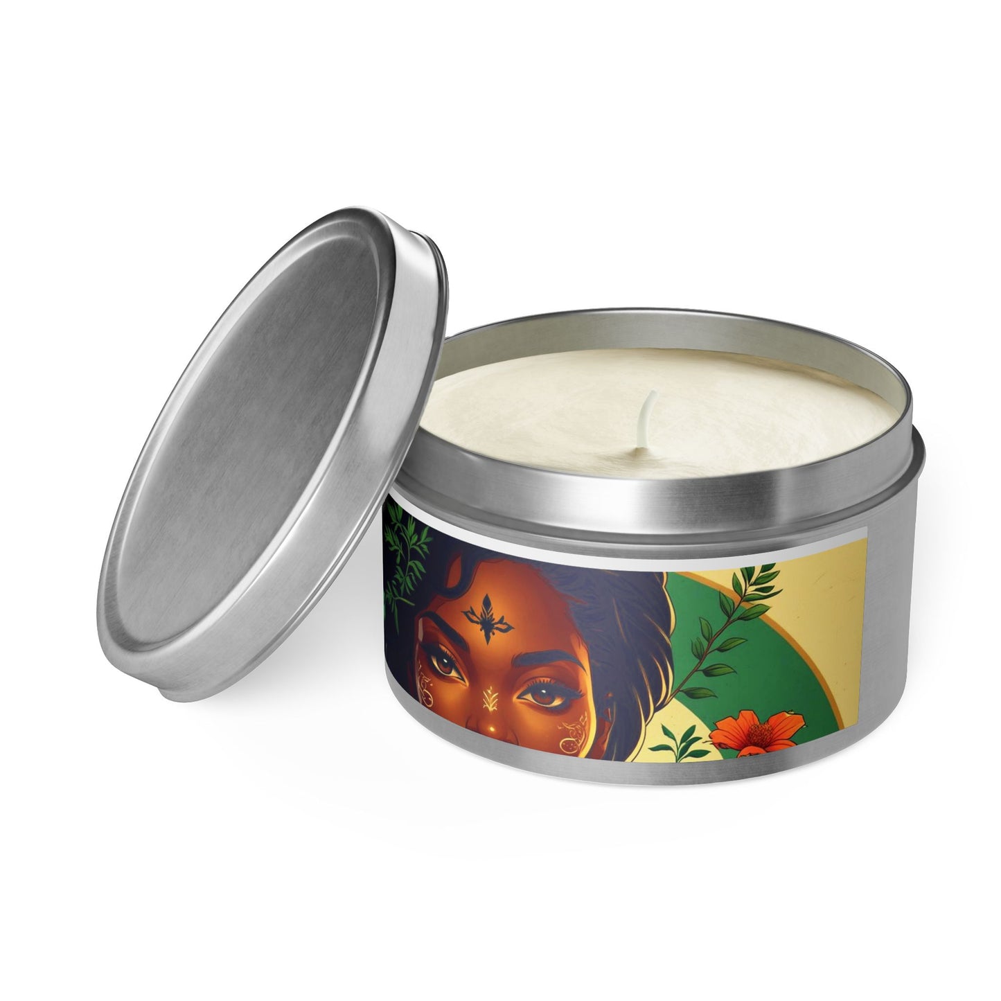 Artistic Tin Candles with Floral Design, Relaxing Home Decor, Gift for Her, Self-Care, Aromatherapy Candles, Birthday Gift