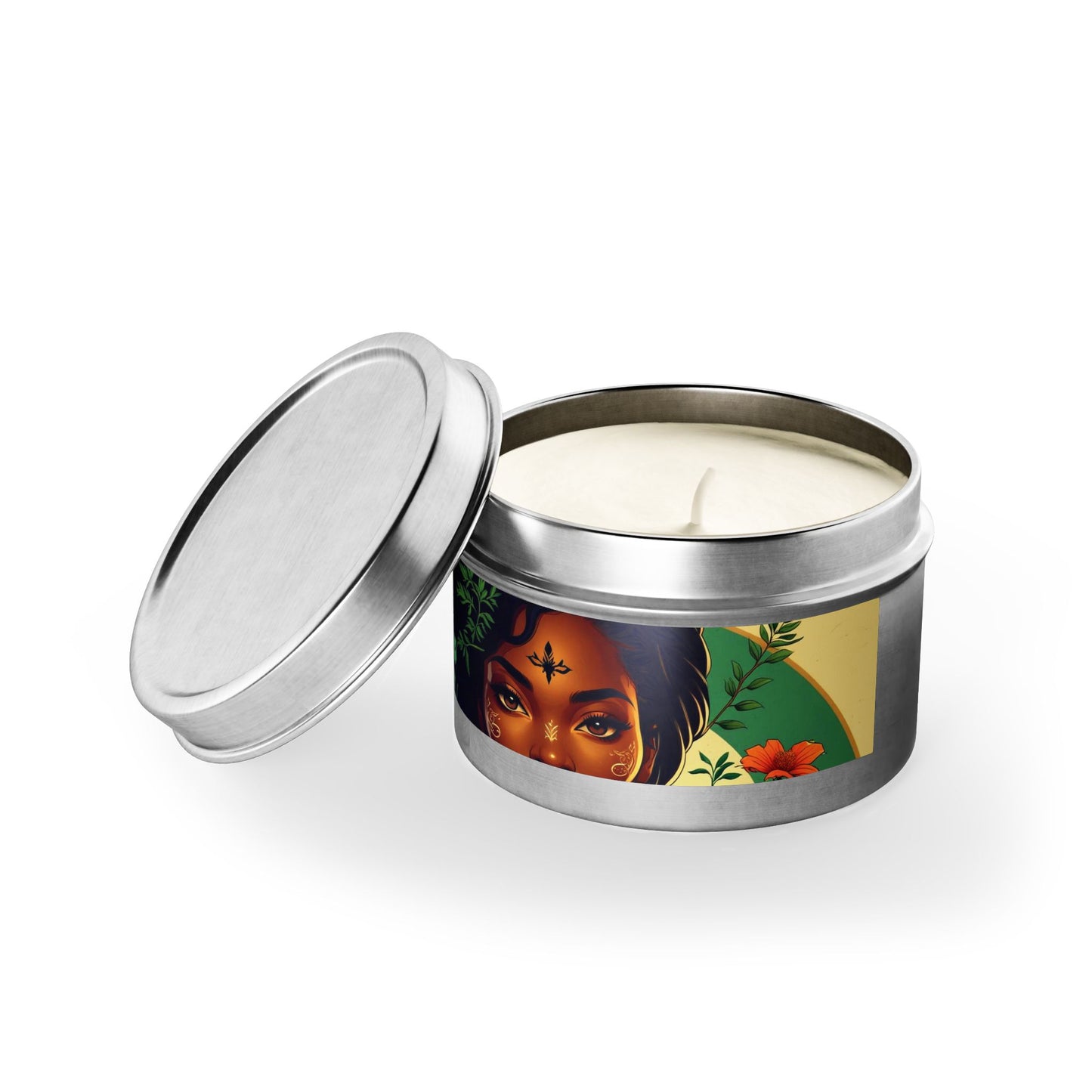 Artistic Tin Candles with Floral Design, Relaxing Home Decor, Gift for Her, Self-Care, Aromatherapy Candles, Birthday Gift