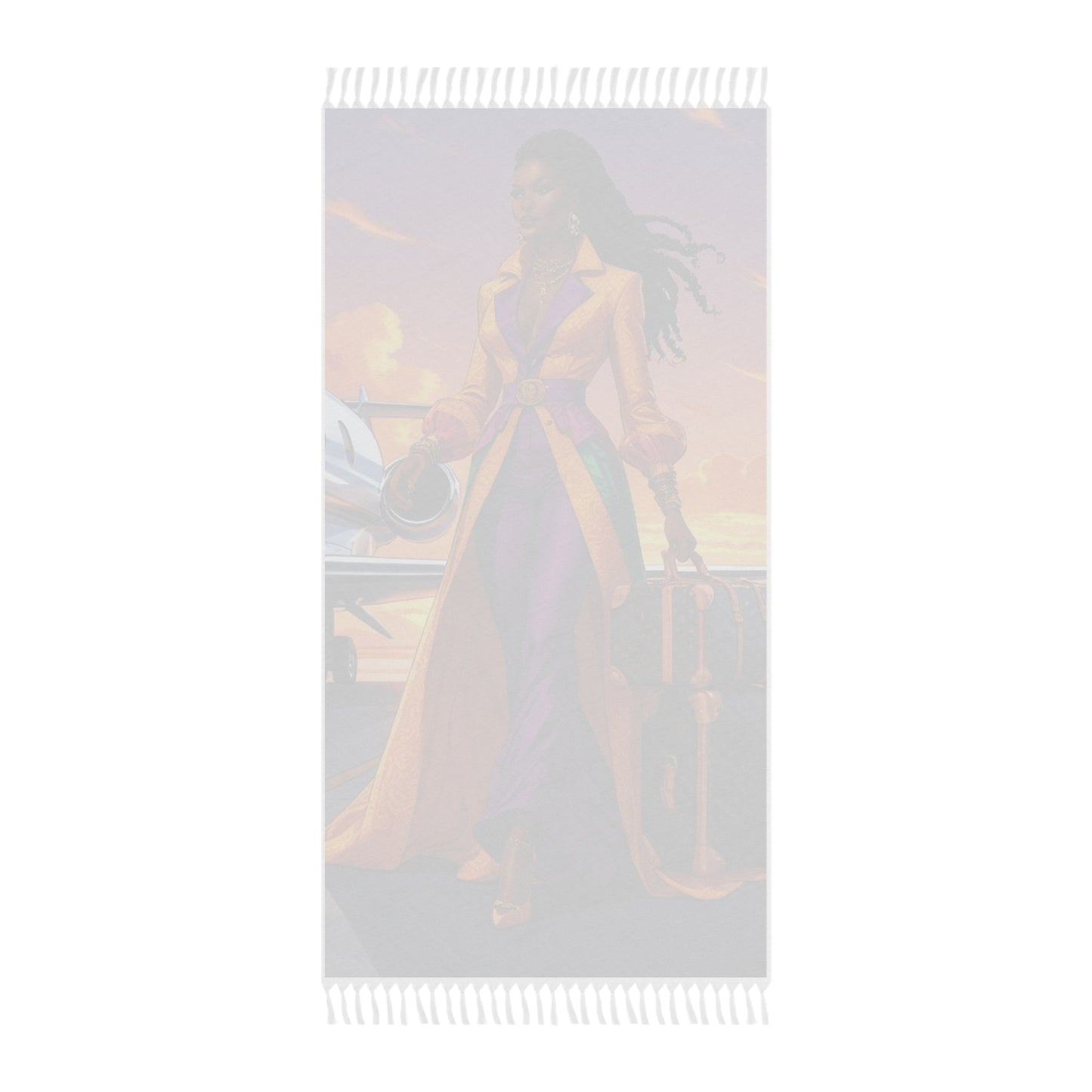 Boho Beach Towel with Chic Travel Design, Stylish Poolside Accessory, Perfect for Summer, Gift for Beach Lovers, Vacation Decor