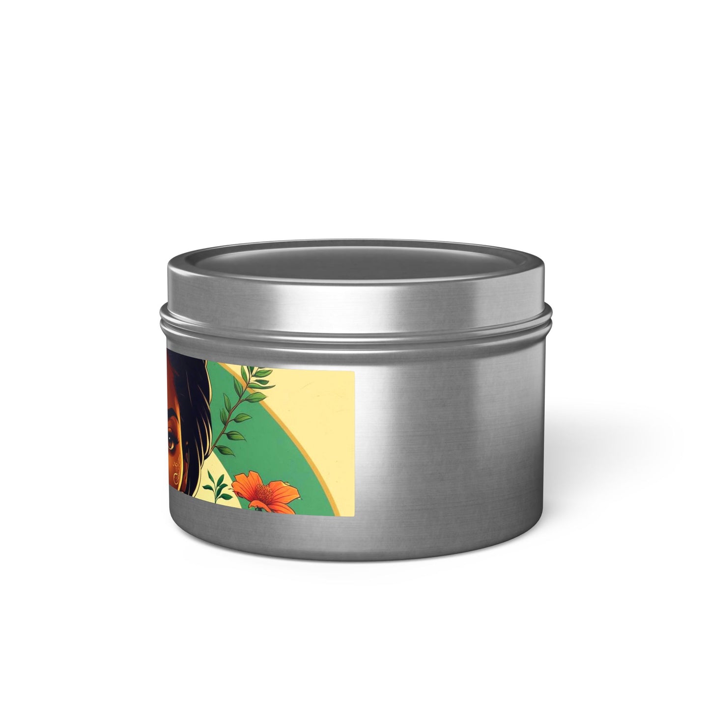 Artistic Tin Candles with Floral Design, Relaxing Home Decor, Gift for Her, Self-Care, Aromatherapy Candles, Birthday Gift