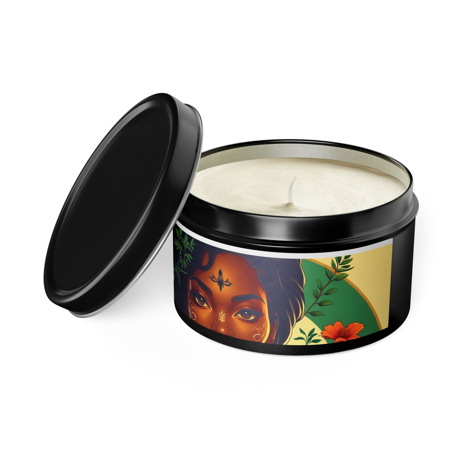 Artistic Tin Candles with Floral Design, Relaxing Home Decor, Gift for Her, Self-Care, Aromatherapy Candles, Birthday Gift