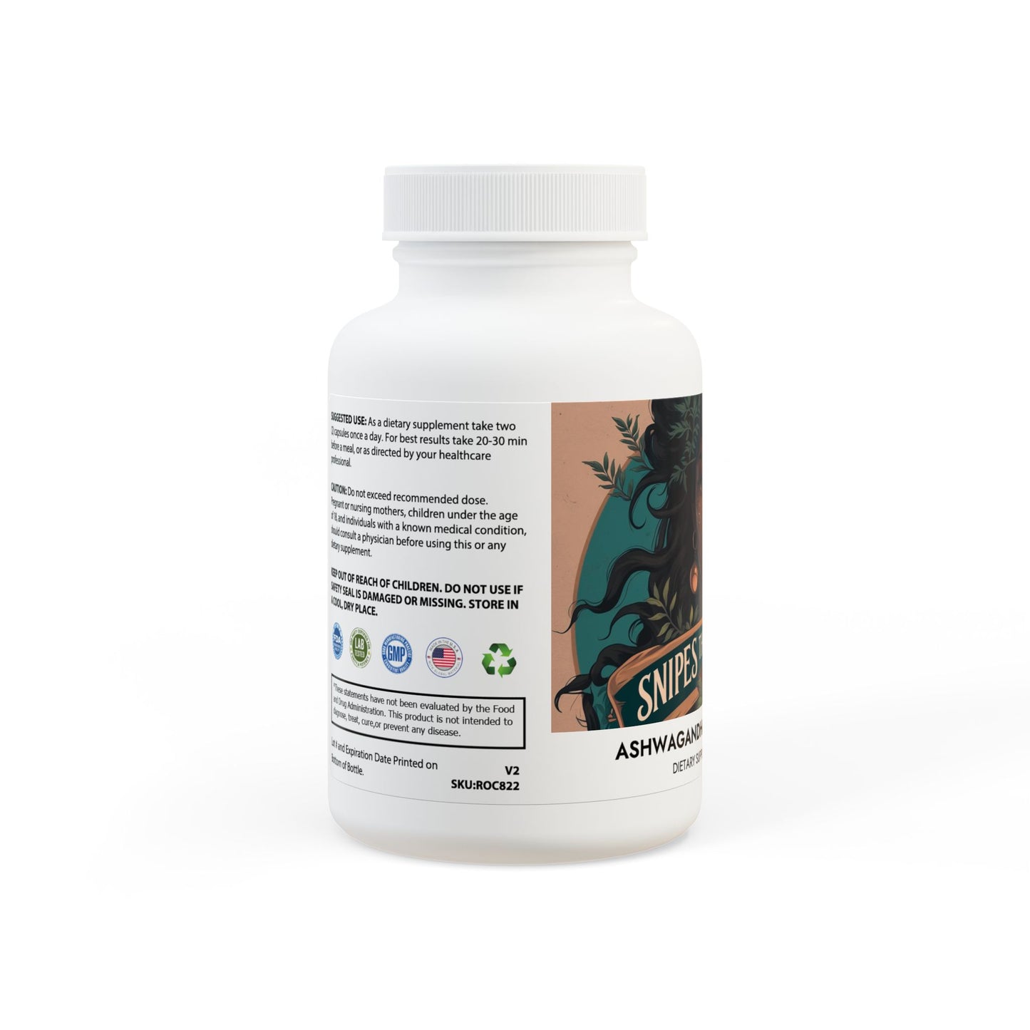 Ashwagandha and Black Pepper Supplement (60 capsules)