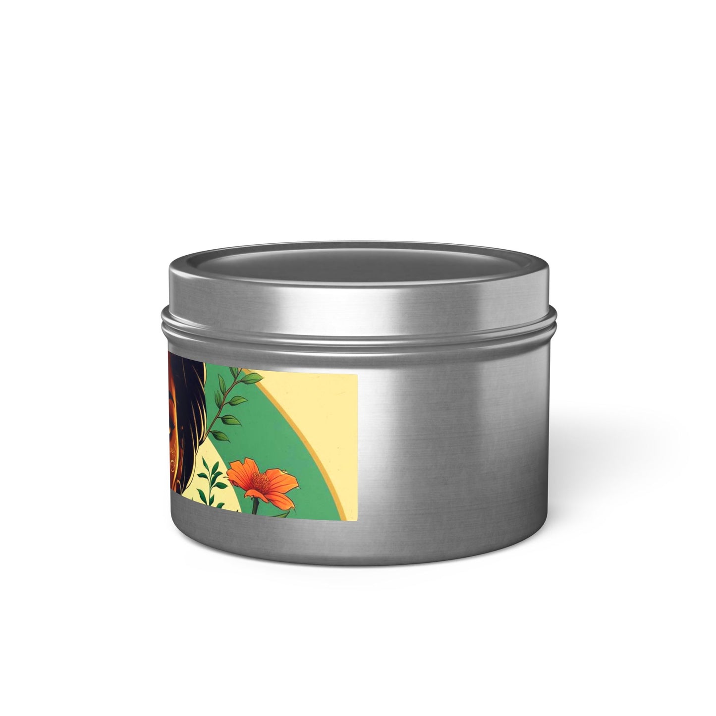 Artistic Tin Candles with Floral Design, Relaxing Home Decor, Gift for Her, Self-Care, Aromatherapy Candles, Birthday Gift