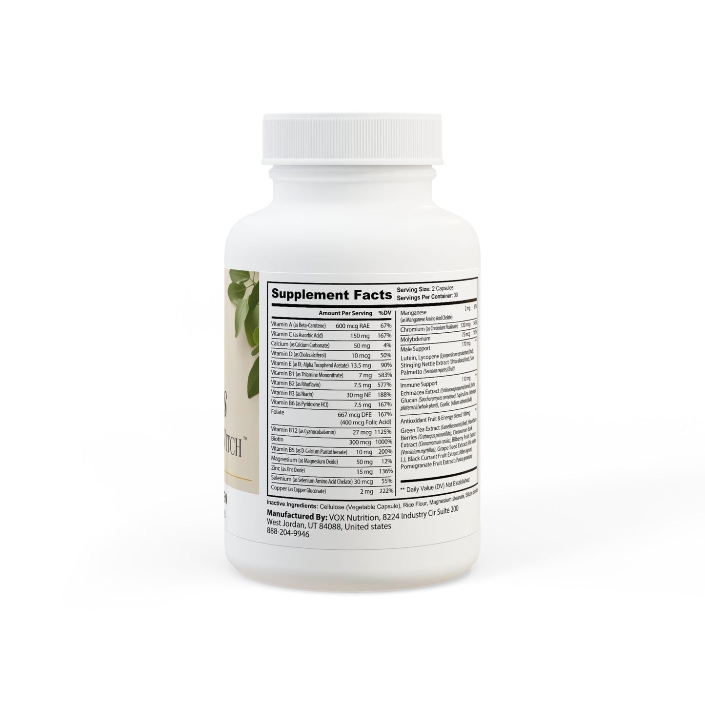 Multivitamin for Men Supplement (60 Capsules)