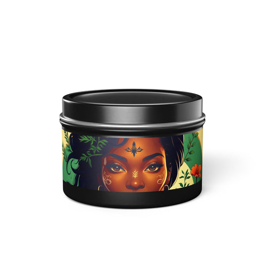 Artistic Tin Candles with Floral Design, Relaxing Home Decor, Gift for Her, Self-Care, Aromatherapy Candles, Birthday Gift