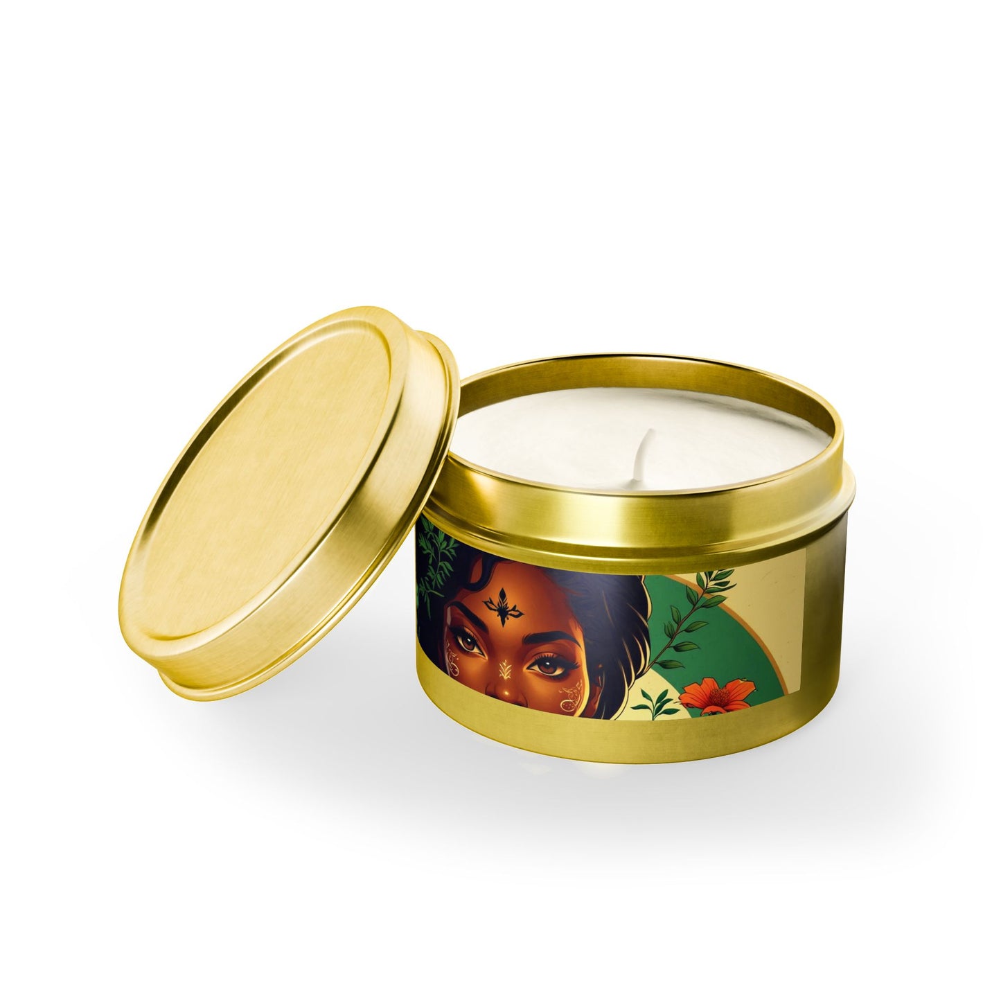 Artistic Tin Candles with Floral Design, Relaxing Home Decor, Gift for Her, Self-Care, Aromatherapy Candles, Birthday Gift