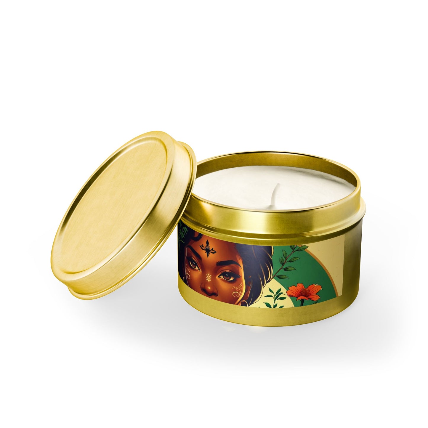 Artistic Tin Candles with Floral Design, Relaxing Home Decor, Gift for Her, Self-Care, Aromatherapy Candles, Birthday Gift